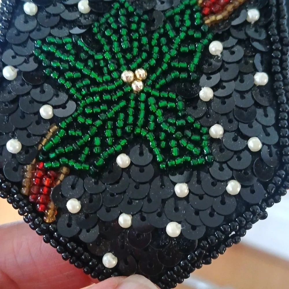 Milor SM Necktie Xmas Party Holiday Snowman Embellished Beaded N Sequins Satin